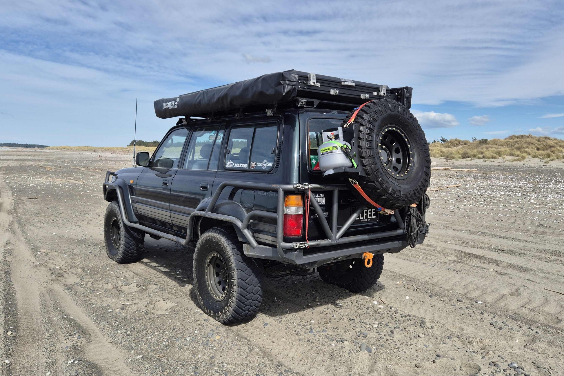 Gas Bottle Mount 4kg side full view vehicle